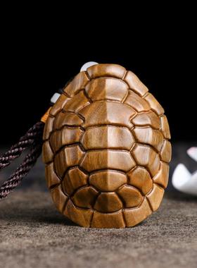 正宗绿檀木富甲天下玩盘玩金楠木柄件实木雕刻财富礼品礼品