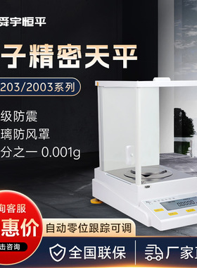 上海舜宇恒平 JA1203/2003系列 千分之一0.001g电子分析天平秤