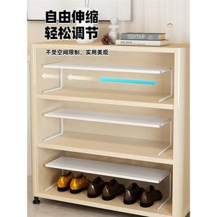 鞋柜分层隔板柜子伸缩置物架鞋架层板分割分隔收纳鞋子免打孔