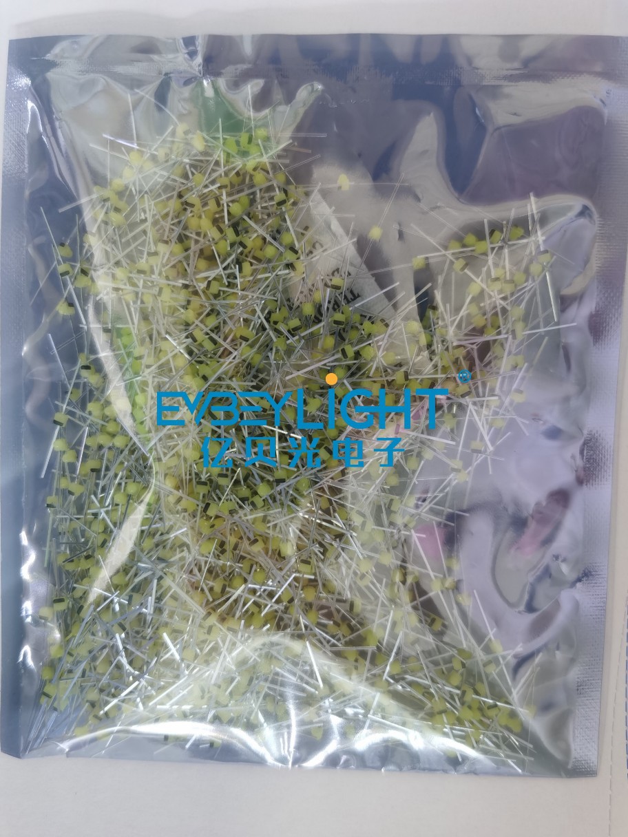 小蝴蝶球头白光灯珠 一字型小蝴蝶白灯 暖白 白色小蝴蝶LED灯珠