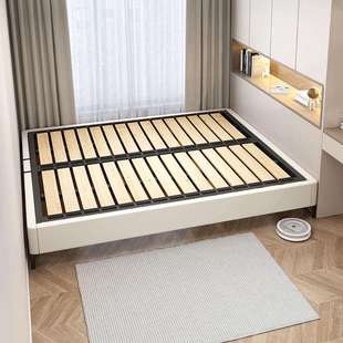 无床头悬浮床实木榻榻米床钢木排骨架床架可定小户型儿童卧室拼接