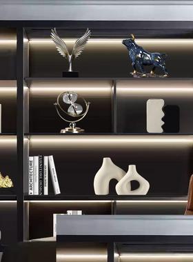 新中式领导高档大气上档次办公室摆件茶室书房博古架装饰品工艺品