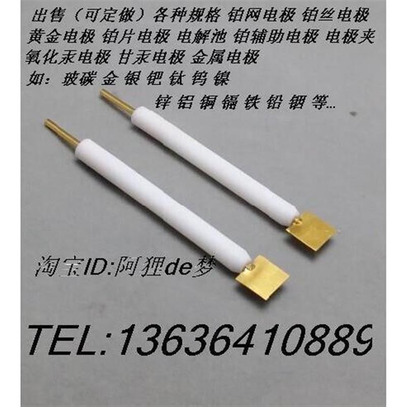 10*10*0.2/0.3黄金片电极/大面积黄金电极 聚四氟外套 纯度99.99%