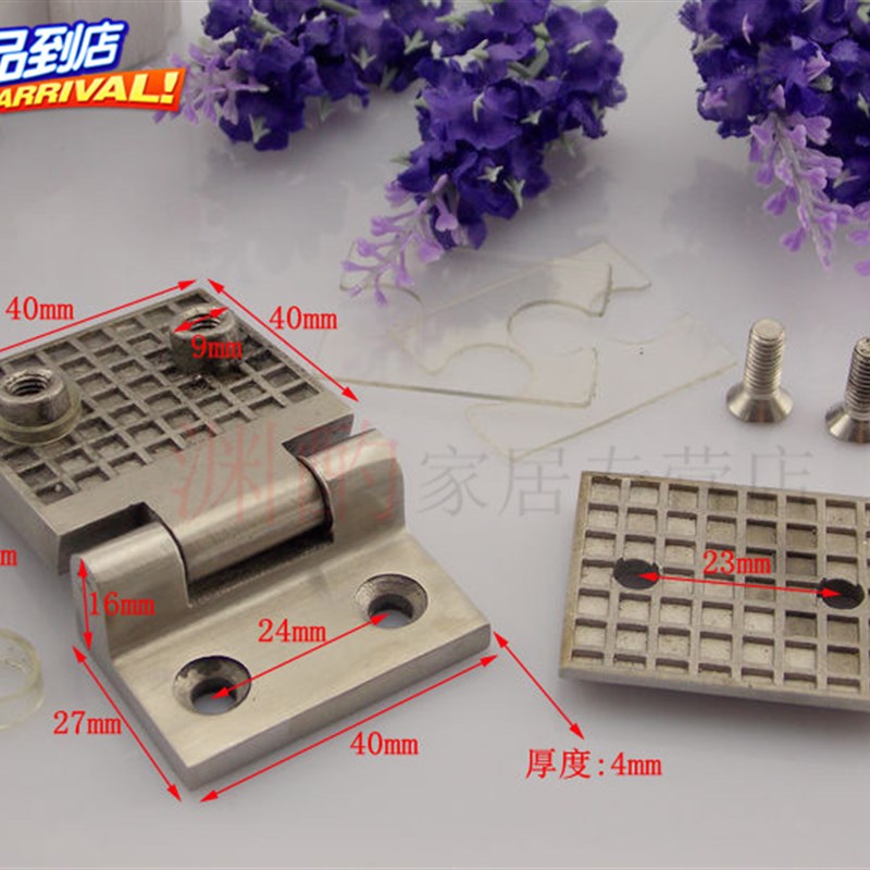 90度铰链小号折页不锈钢浴室夹无框玻璃门合页酒柜展柜陈列柜门夹