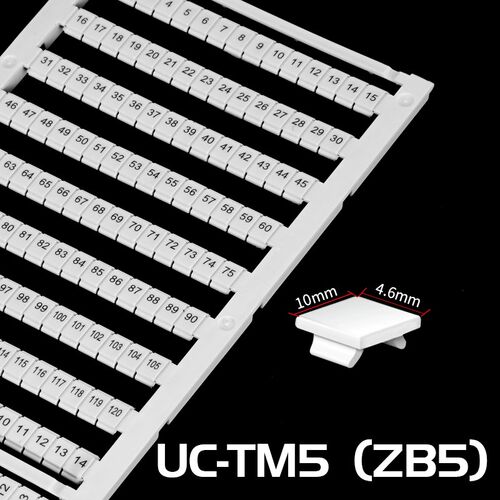 端子标记条代替菲尼克斯ZB4/5/6/8/10端子排快速数字标签号UC-TM5