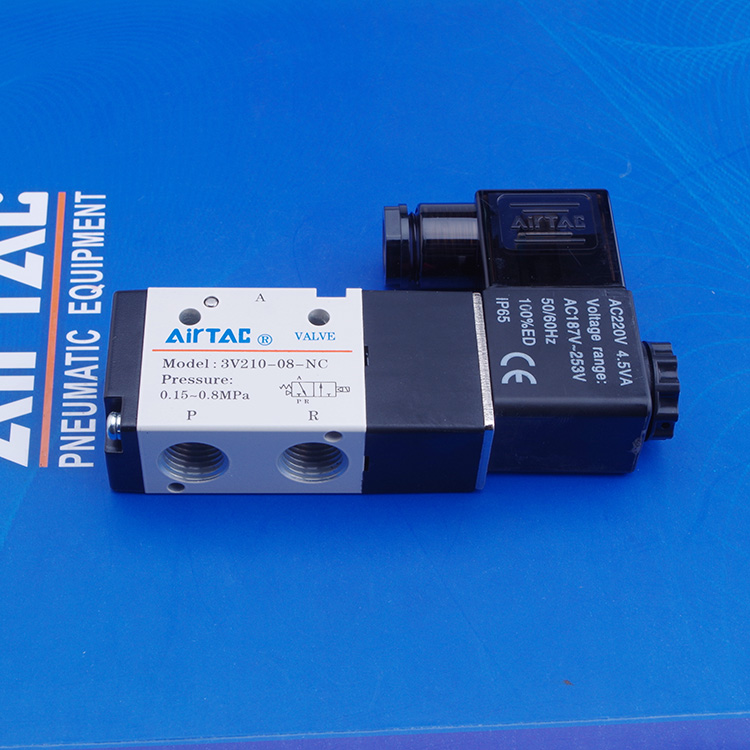 气动3V110-06NCB电磁阀二位三通单电控阀换向阀气阀单向阀