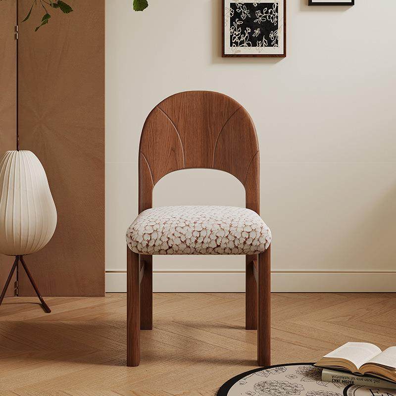 ZRCY2190B法式中古复古风设计师餐椅纯实木白蜡木靠背椅艺术感创