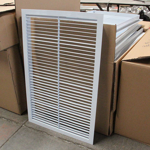 单层百叶风口带调节阀单层百叶回风口带过滤网单层可开式门铰风口