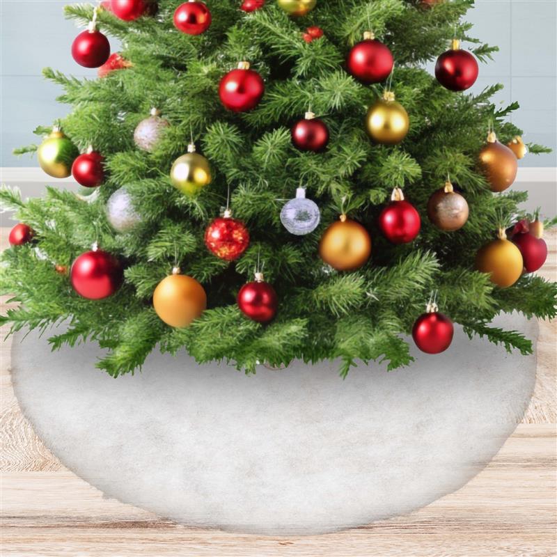 New Snowflake Cotton Christmas 2025 Snowy Tree Skirt Decor
