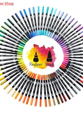 FineLiner Dual Tip Brush Art Markers Pen 12/48/72/100/120