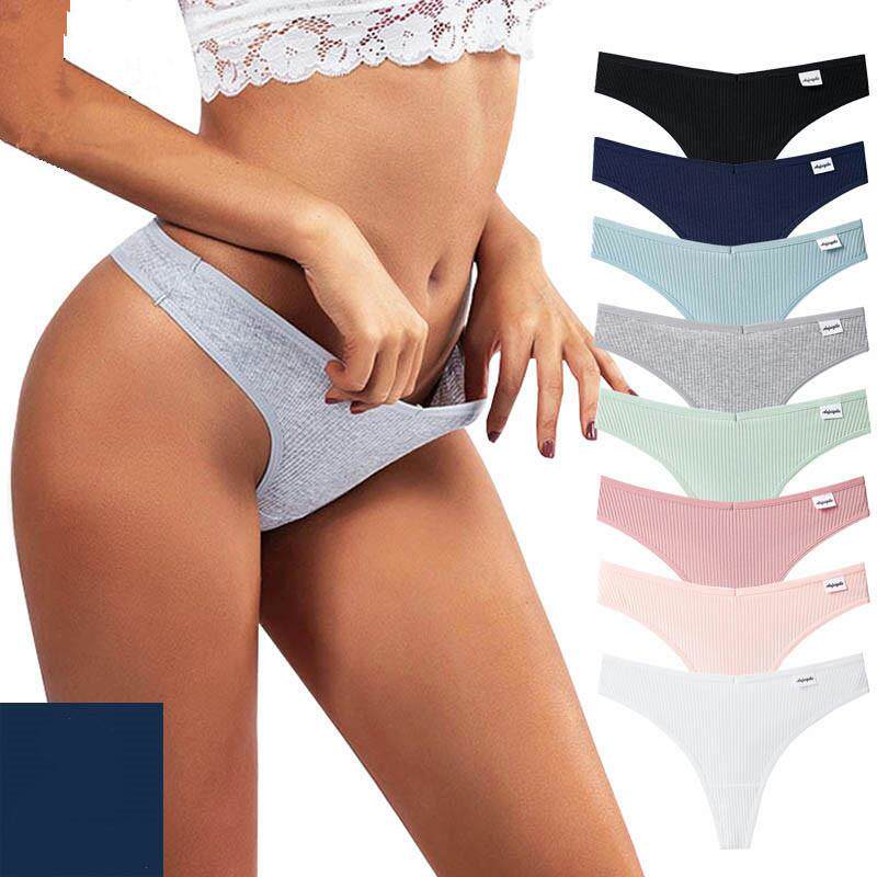 Women Cotton G-String Thong Panties Strings Underwear 内裤
