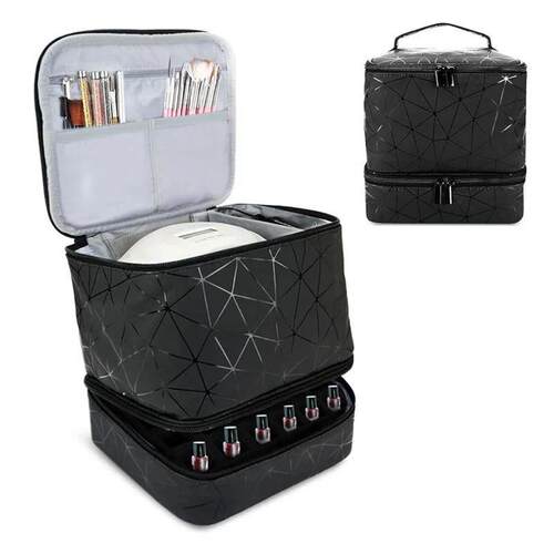 30 Bottles Nail Polish Storage Bag Portable Cosmetic Large H