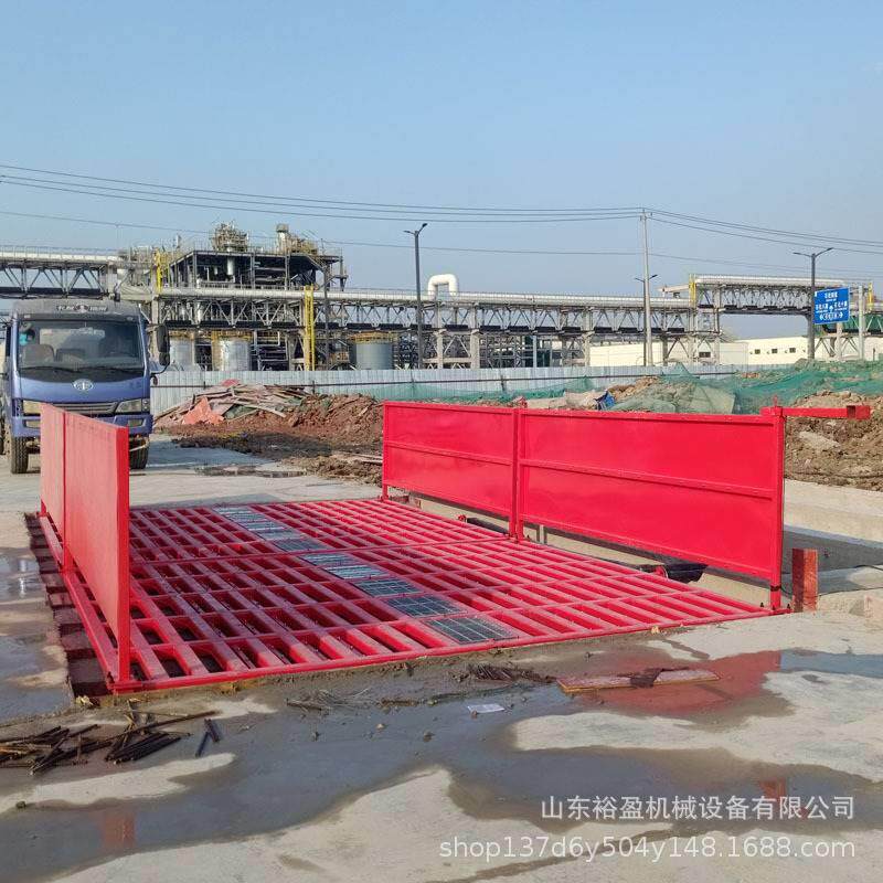 建材厂车辆冲洗平台洗车台重型车辆冲洗装置全自动洗车槽洗轮机