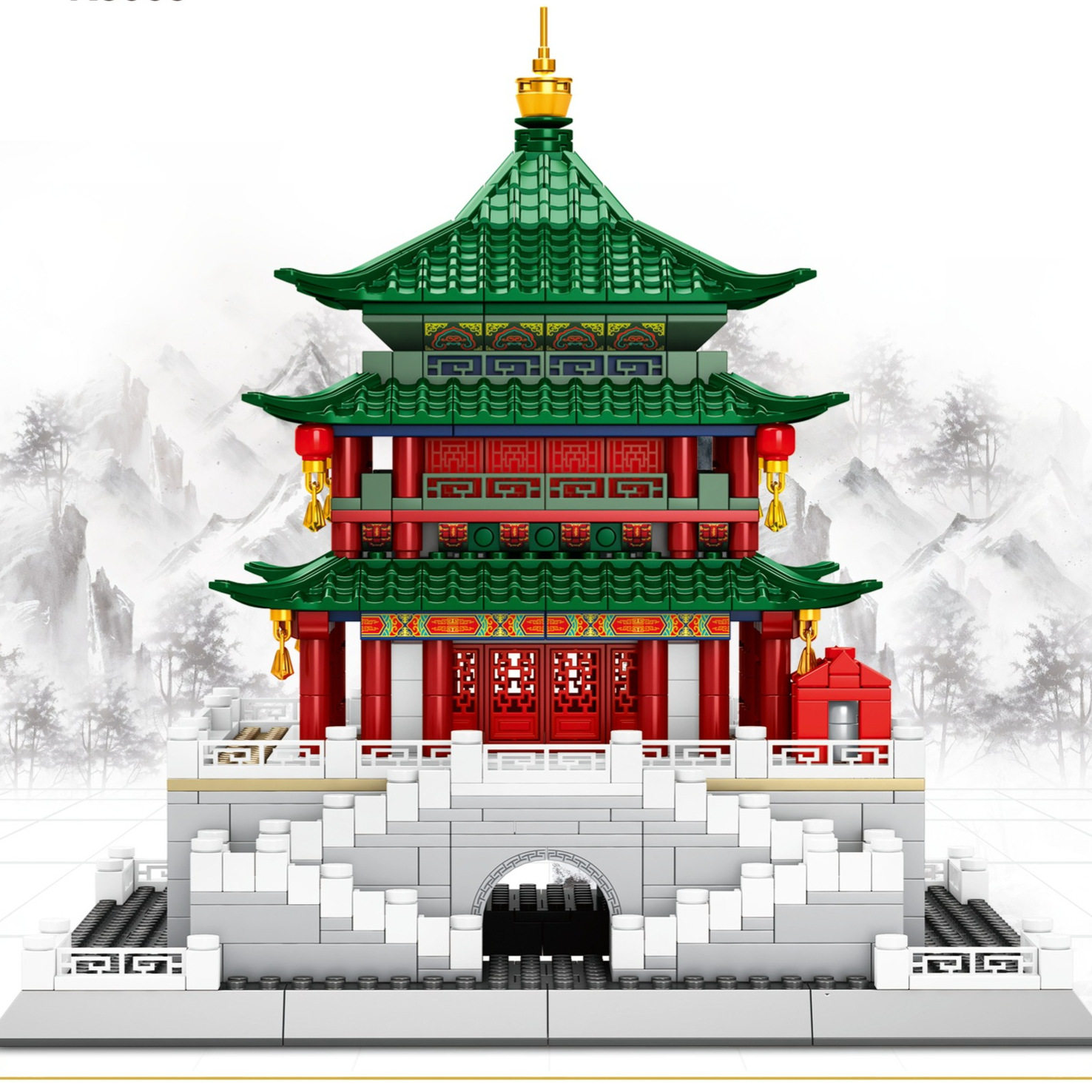 国风建筑超大益智拼装积木礼物