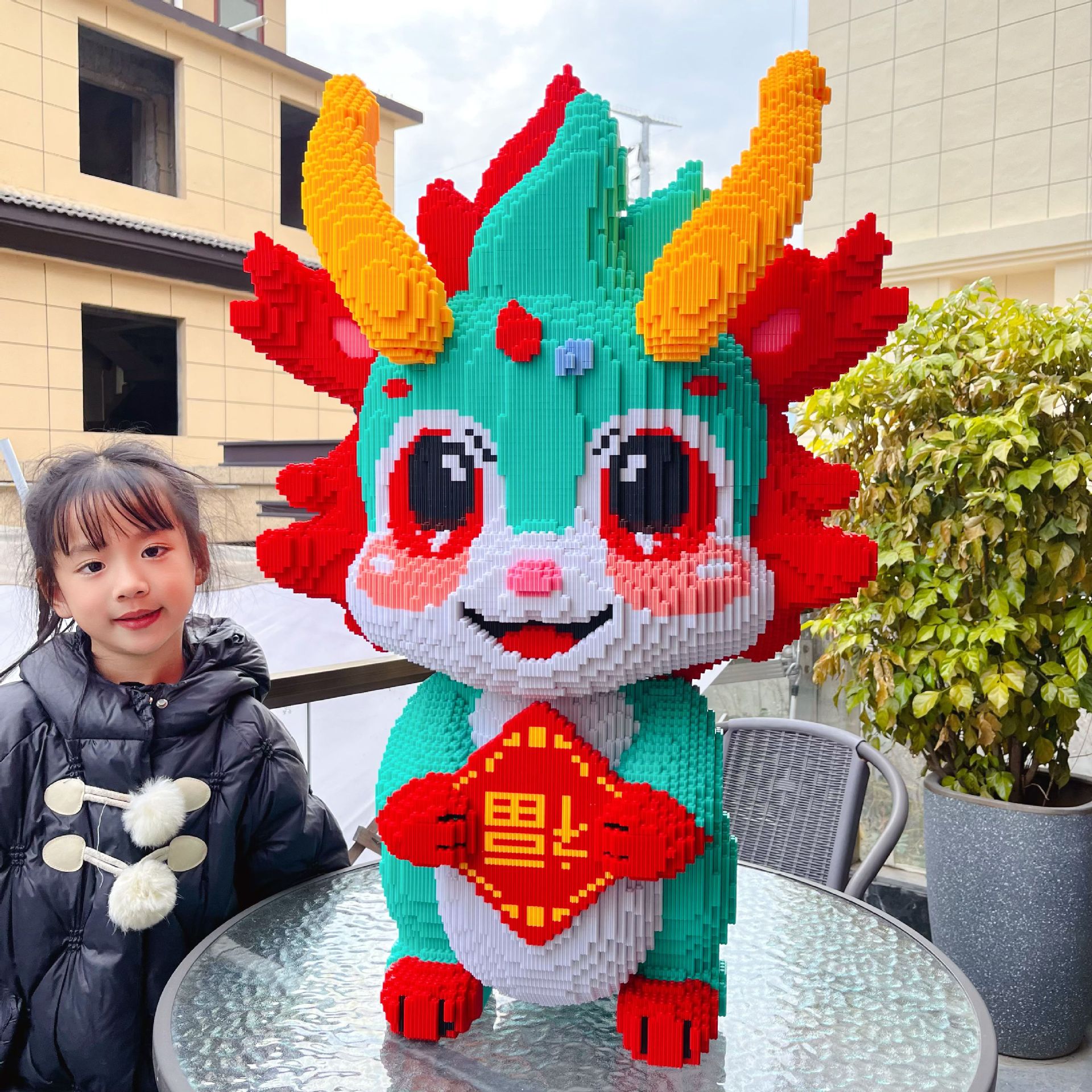2026年新款福龙宝宝积木益智拼装玩具成年高难度女孩拼图礼物摆件