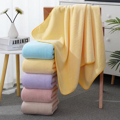 珊瑚绒浴巾家用男女儿童通用洗澡巾柔软吸水加厚不掉毛洗澡裹巾