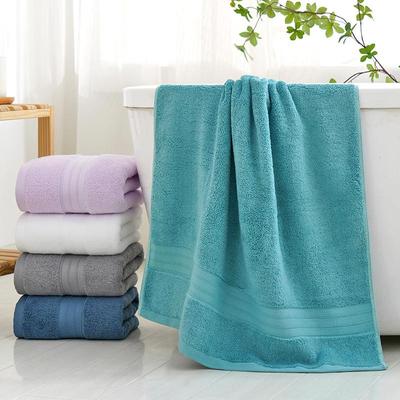 全棉浴巾柔软吸水成人送礼酒店家用素色刺绣洗脸工厂