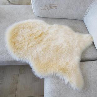 仿羊毛沙发垫坐垫飘窗垫人造毛地毯床边垫长毛毯整张皮形