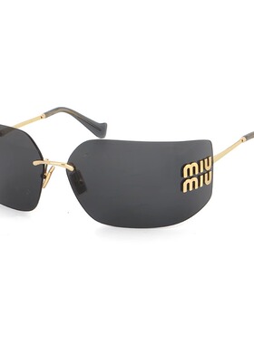miu miu/缪缪太阳镜MIUMIUS-54Y-5AK5S0-C4女款黑色墨镜显瘦氛围