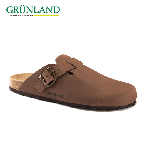 GRUNLAND真皮包头鞋舒适外穿百搭