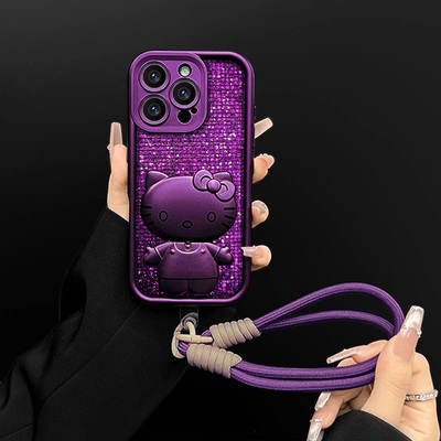 适用多型号KT猫支架闪紫片阶梯壳