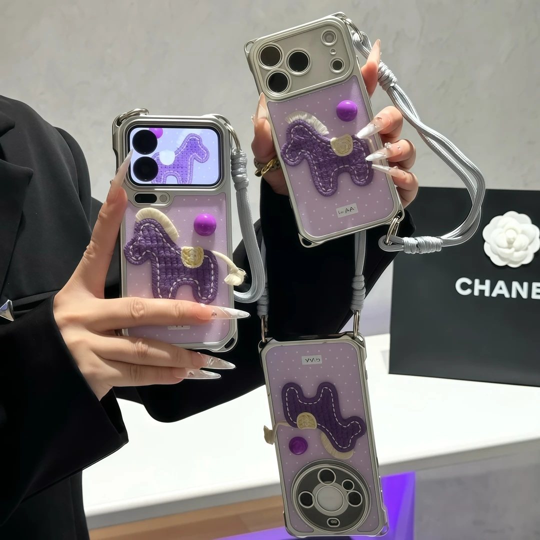 满屏波点适用苹果17ProMax电镀四角挂绳壳华为Pura80紫色荣耀X70i挂绳vivoS30贴件OPPOReno14新小米15红米K80,3C数码配件,手机保护套/壳,淘宝优惠券,粉丝福利购,淘宝优惠卷