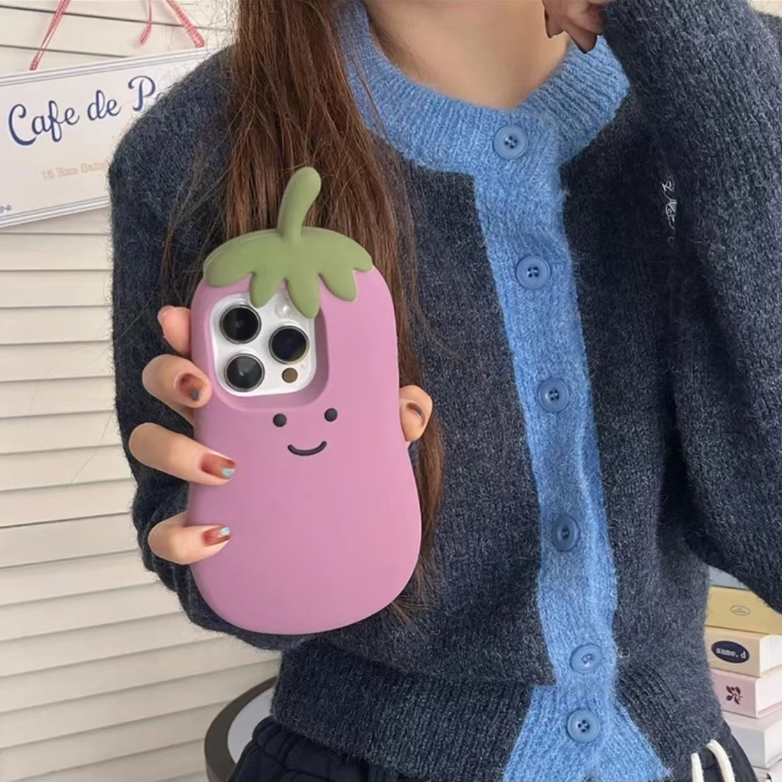 可爱茄子适用苹果16promax手机壳iPhone15promax仙女创意14promax少女新款13promax高级12promax时尚11个性软