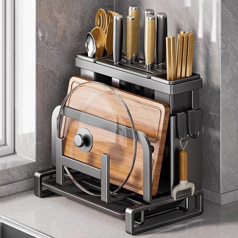 德国厨房a刀架置物架不锈钢菜板架菜刀筷笼一体刀具砧板壁挂收纳,厨房/烹饪用具,刀架,淘宝优惠券,粉丝福利购,淘宝优惠卷