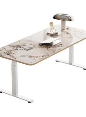 腾定制工厂智桌能升工降办公桌 岩板升F4200N+岩畅降电动桌腿 程