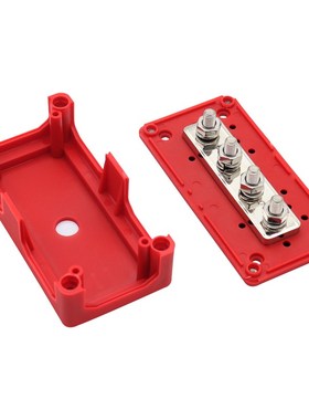 2021跨境红f色黑色外壳汇线排盒M8规格 300A大电流48V汇流排BUSBA