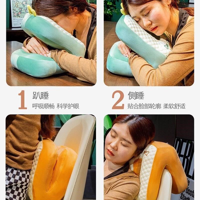 午睡枕趴睡枕学生午休神器u教室桌上办公室抱枕女生睡觉冰丝枕头