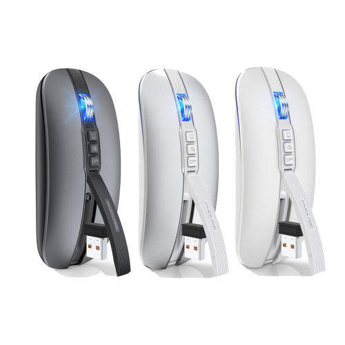新无线10M蓝牙双模2.4G/BT5.1静音鼠标Mouse 2400DPI 6D 游戏公