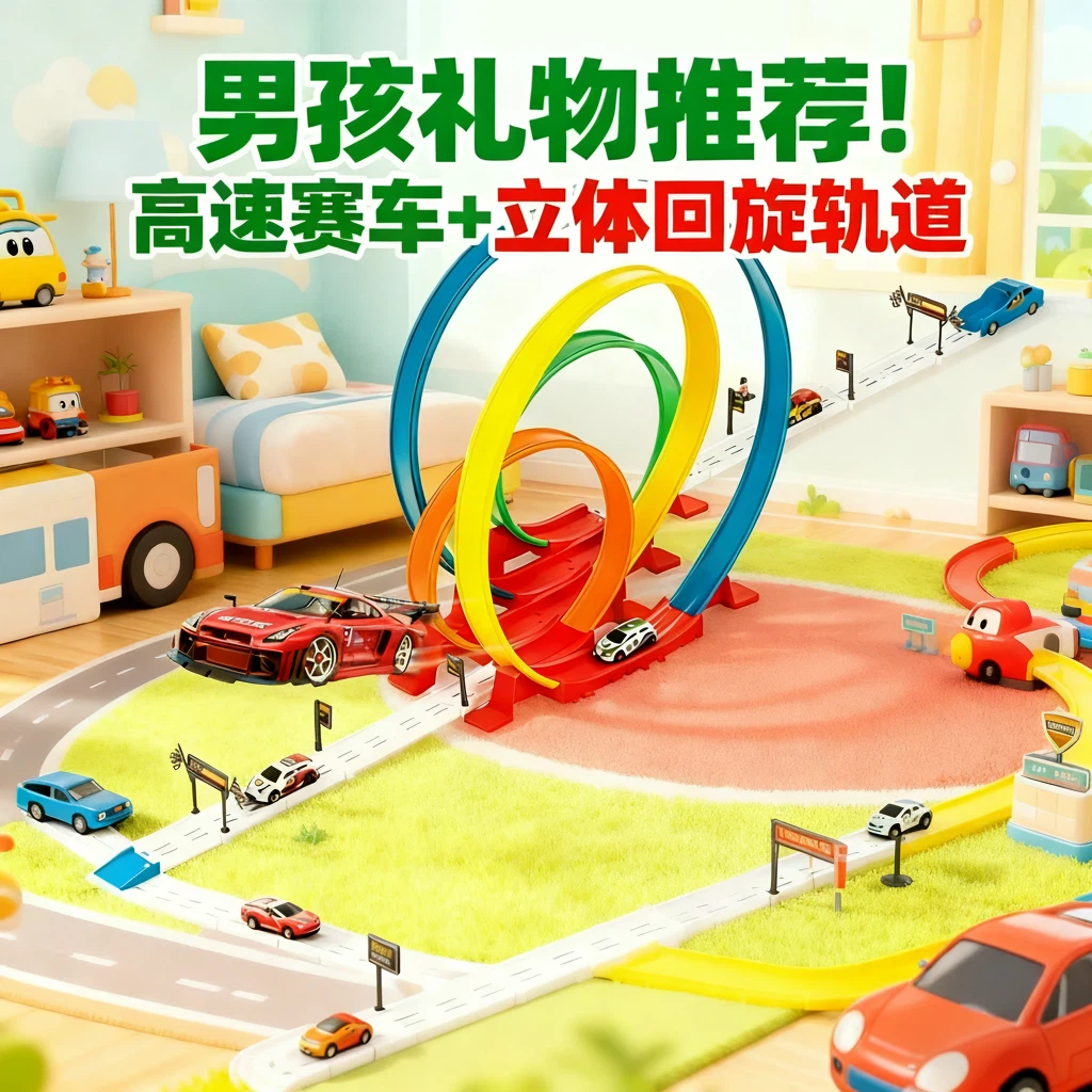 竞速环绕轨道男孩回力赛车玩具