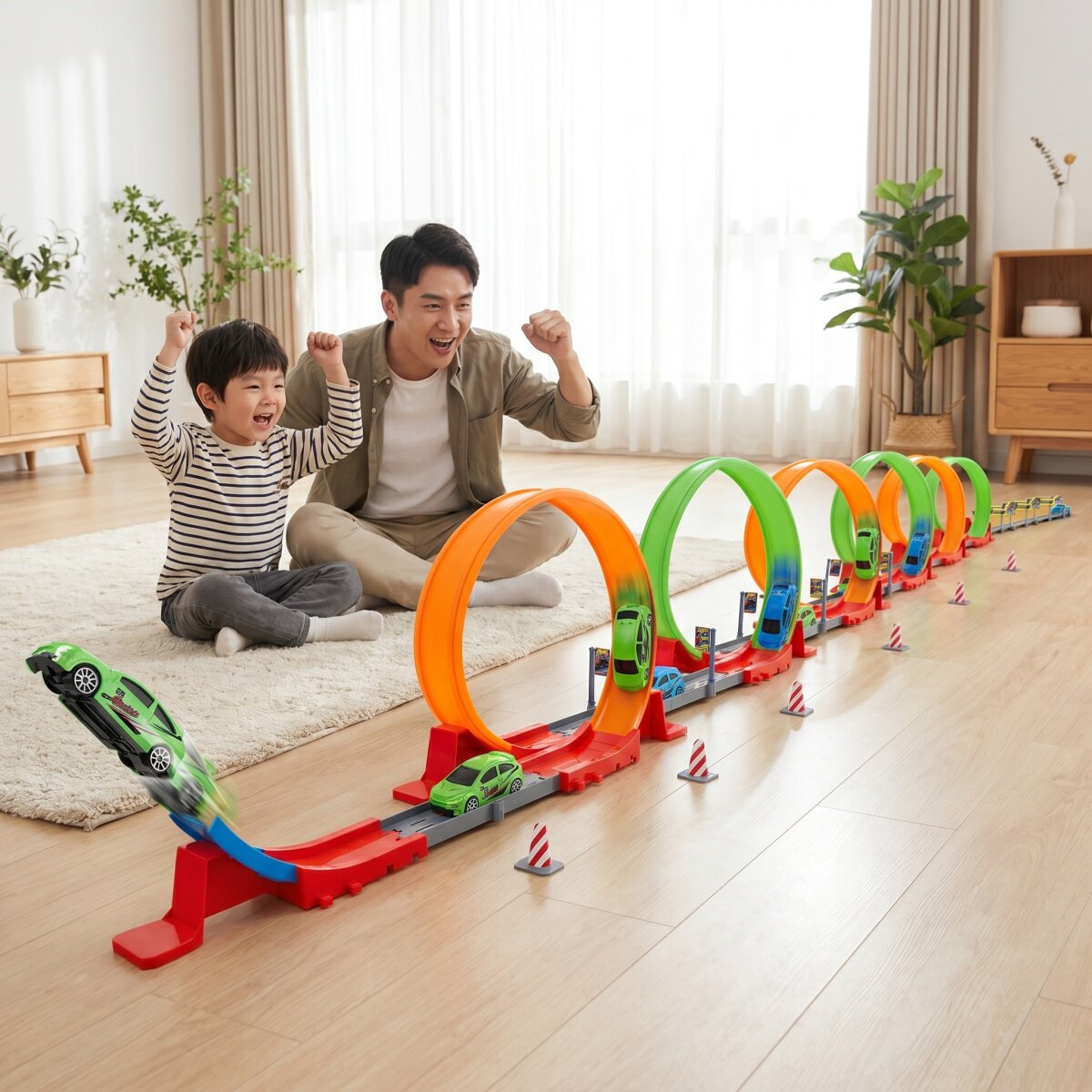 竞速环绕轨道男孩回力赛车玩具