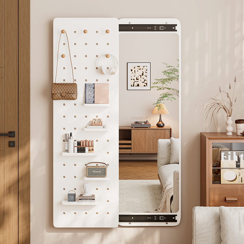 可推拉洞洞板全身镜