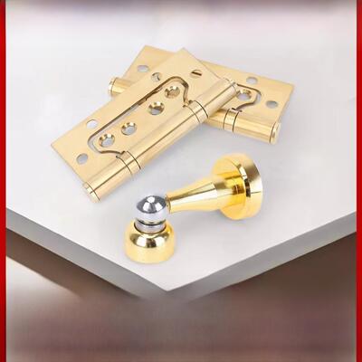 子母合页金色免开槽不锈钢合叶平开酒店门配套五金铰炼静音轴承