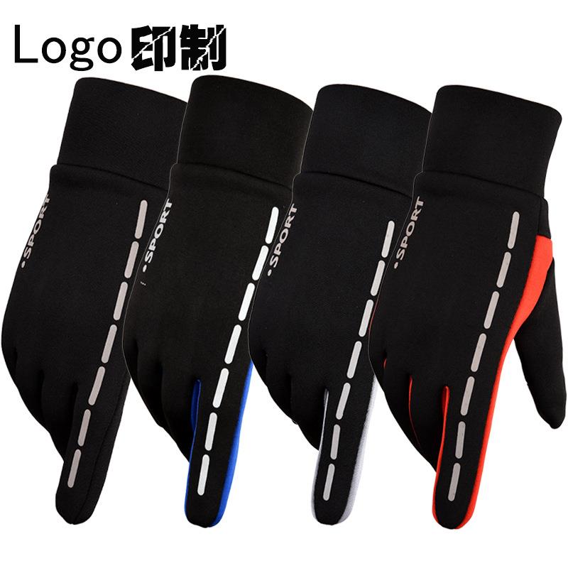 跨境户外抓绒防水防风手套冬季触屏男女骑行全指保暖运动登山滑雪