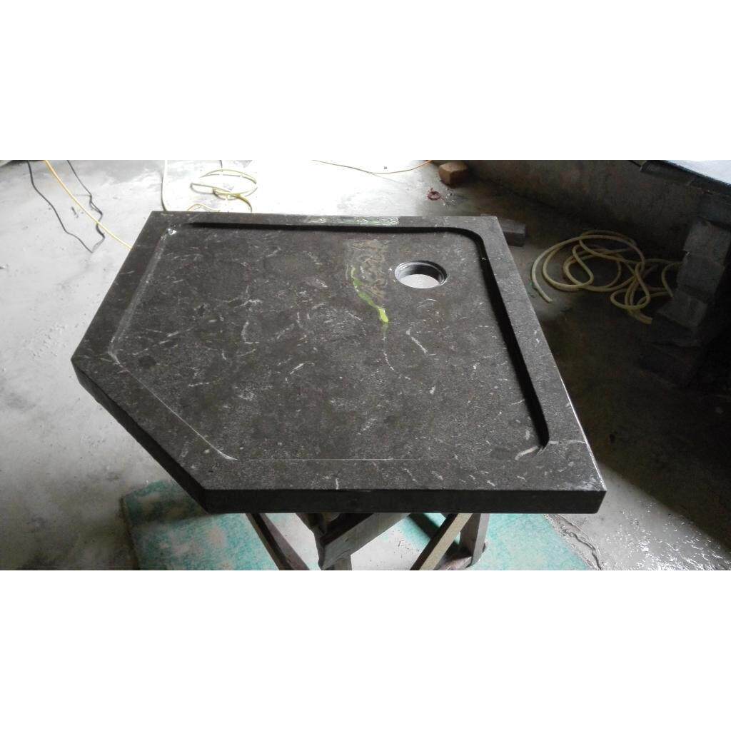 定制淋浴房大理石整体底座防滑地板石材底座天然石材底盘洗浴架钻