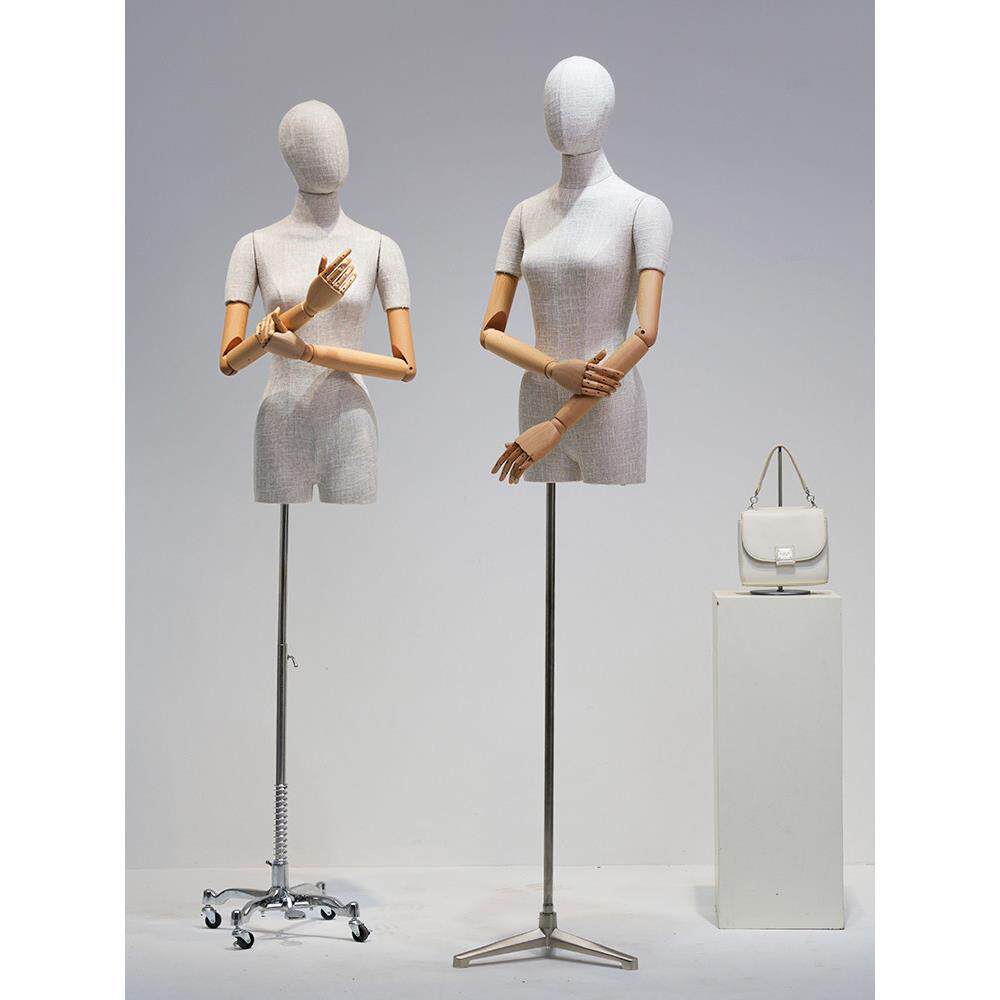服装店竹节麻挂件手女装模特道具展示架橱窗人体半全身假人台模特