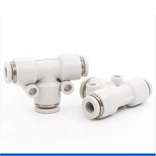 亚德客型T三通变径PEG/PEW/PE-16-12-10-8-6-4mm气管快速快插接头