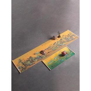 新国风茶几桌布古典竹编主人席禅意隔热茶垫茶台垫布高端古画茶席