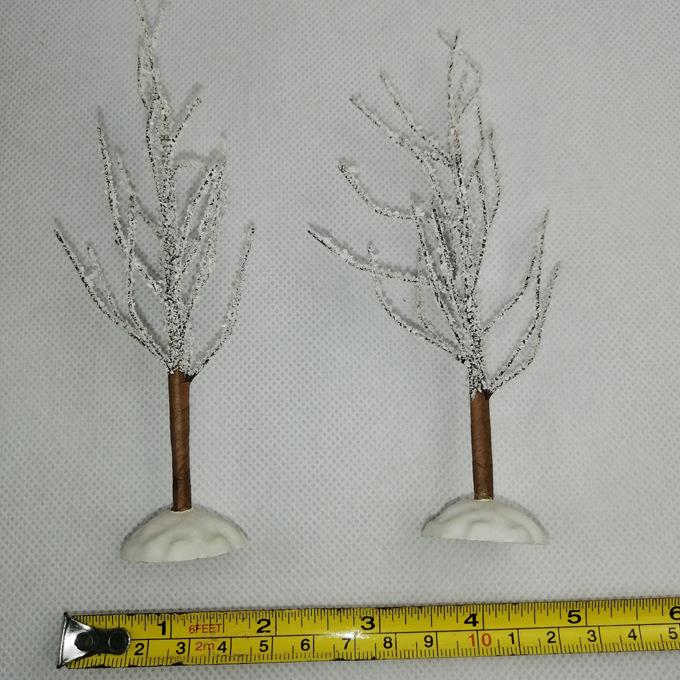 加工圣诞装饰品桌面商场厨窗摆件沾雪花仿真枯树小圣诞树迷你