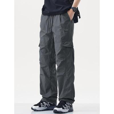 明格|2025夏季新款冰丝速干冲锋裤男美式潮牌宽松直筒工装休闲裤