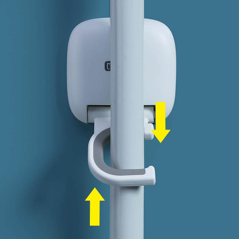 拖把挂钩壁挂免打孔卫生间粘胶扫把夹固定卡扣挂架收王之