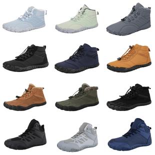 女徒步露营鞋 情侣防滑防水雪地靴加绒加厚登山鞋 户外棉鞋 跨境新款