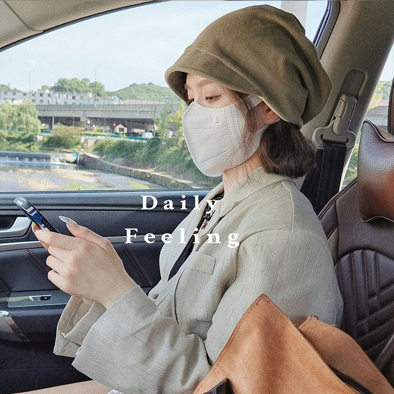 月子帽产后春秋外出时尚防风帽子女款冷帽日系堆堆帽