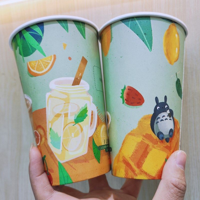 一次性加厚纸杯果汁奶茶杯500700ml定制logo加厚现货冷饮热饮网红,餐饮具,纸杯,淘宝优惠券,粉丝福利购,淘宝优惠卷