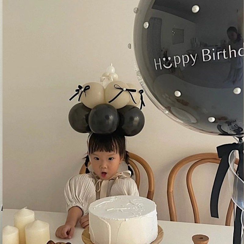 ins生日珍珠蛋糕气球黑色生日百日宴氛围布置派对装饰布置道具,节庆用品/礼品,节日装扮用品,淘宝优惠券,粉丝福利购,淘宝优惠卷