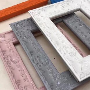 彩色油画框外框实木画框相框装裱卡纸布框画布定制带框