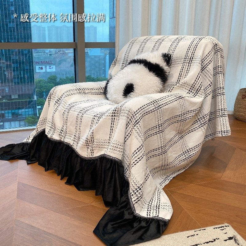 轻奢高级感单人沙发盖布沙发毯沙发垫懒人电动沙发巾客厅2025新款